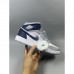 Air Jordan 1 AJ1 High Running Shoes-Gray/Navy Blue-804713