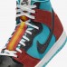 Di'orr Greenwood x SB Dunk High Running Shoes-Green/Wine Red-4255372