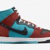 Di'orr Greenwood x SB Dunk High Running Shoes-Green/Wine Red-4255372