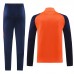 24/25 Manchester United M-U Orange Navy Blue Edition Classic Jacket Training Suit (Top+Pant)-9218272