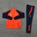 24/25 Manchester United M-U Orange Navy Blue Edition Classic Jacket Training Suit (Top+Pant)-9218272