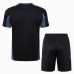 24/25 Manchester United M-U Training Black Jersey Kit short Sleeve (Shirt + Short)-8025929