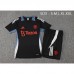 24/25 Manchester United M-U Training Black Jersey Kit short Sleeve (Shirt + Short)-8025929