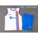 24/25 Barcelona White Blue Training jersey Kit Sleeveless Vest (Vest + Short)-6605053