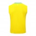 2024 Brazil Yellow Training jersey Kit Sleeveless Vest (Vest + Short)-4311996