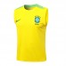 2024 Brazil Yellow Training jersey Kit Sleeveless Vest (Vest + Short)-4311996