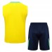 2024 Brazil Yellow Training jersey Kit Sleeveless Vest (Vest + Short)-4311996