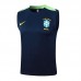 2024 Brazil Navy Blue Training jersey Kit Sleeveless Vest (Vest + Short)-9071554