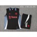 24/25 Manchester United M-U Black Training jersey Kit Sleeveless Vest (Vest + Short)-5855812