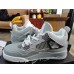 RETRO AIR JORDAN 4 AJ4 Running Shoes-Gray/Silver-3605890