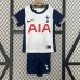 24/25 Kids Tottenham Hotspur Home White Navy Blue Kids Jersey Kit short sleeve (Shirt + Short +Socks)-4557791