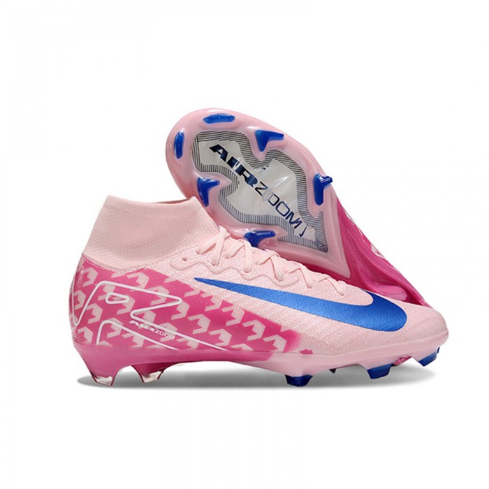 Air Zoom Mercurial Superfly IX Elite FG Soccer Shoes-Pink/Blue-8451677