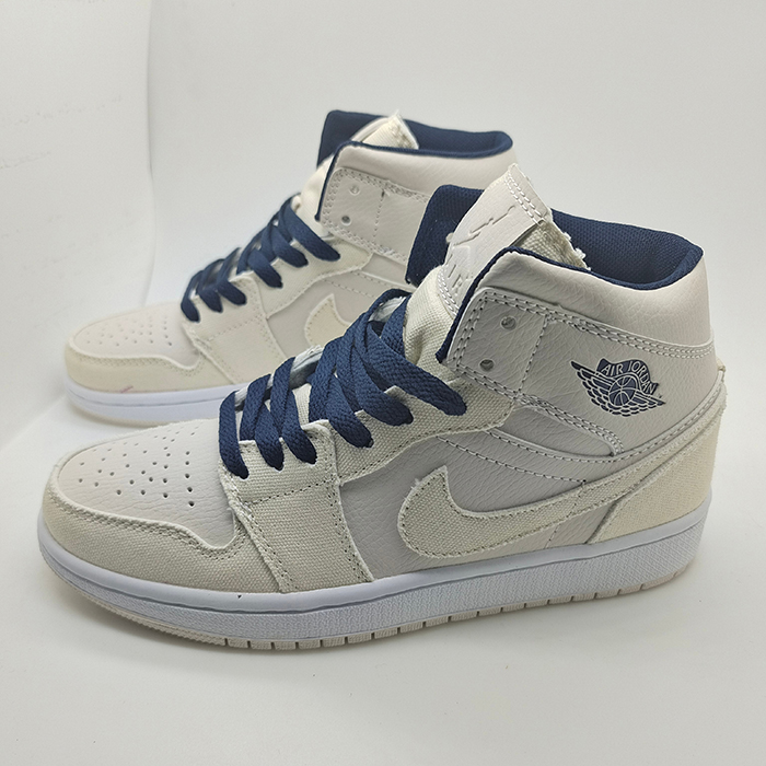 Air Jordan 1 Low AJ1 High Running Shoes-White/Nvay Blue-3896737