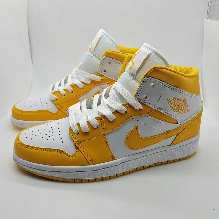 Air Jordan 1 Low AJ1 High Running Shoes-Yellow/White-3700673