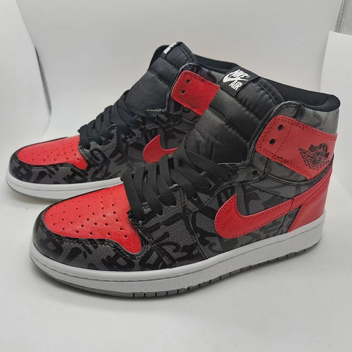 Air Jordan 1 Low AJ1 High Running Shoes-Black/Red-4193755