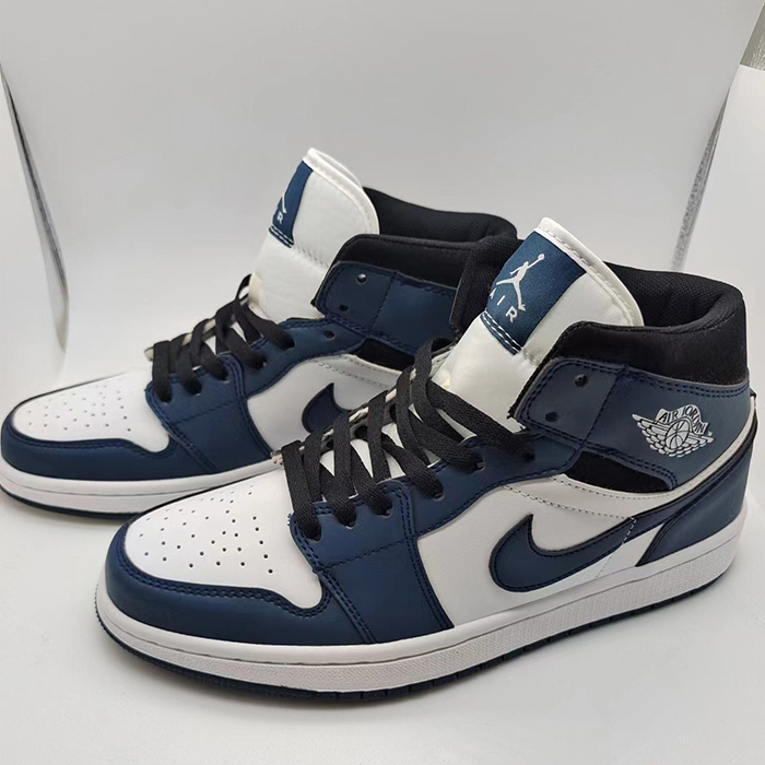 Air Jordan 1 Low AJ1 High Running Shoes-White/Nvay Blue-7209158