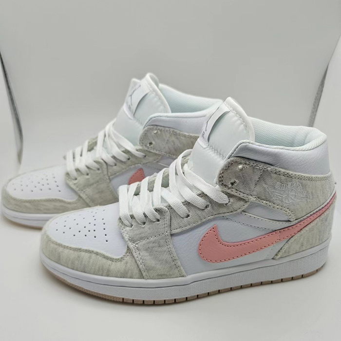 Air Jordan 1 Low AJ1 High Running Shoes-White/Grey-7542906