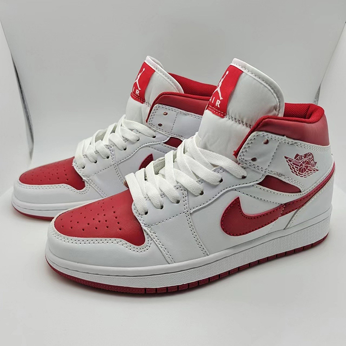 Air Jordan 1 Low AJ1 High Running Shoes-White/Red-3836741