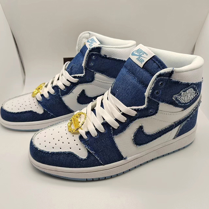 Air Jordan 1 Low AJ1 High Running Shoes-White/Blue-9490571