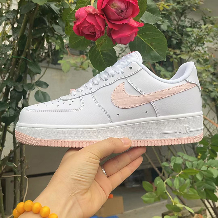 Air Force 1 AF1 Women Running Shoes-White/Pink-8299018