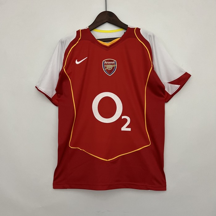 Retro 04/05 Arsenal Home Red Jersey Kit short sleeve-9380585