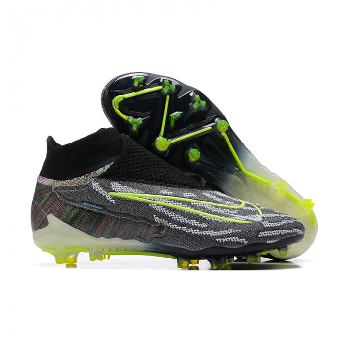 Phantom GX Elite FG High Soccer Shoes-Black/Green-3042364