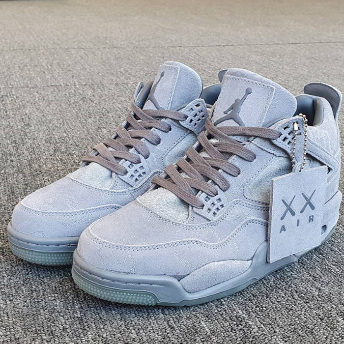 Air Jordan 4 AJ4 High Running Shoes-Light Gray-6907799