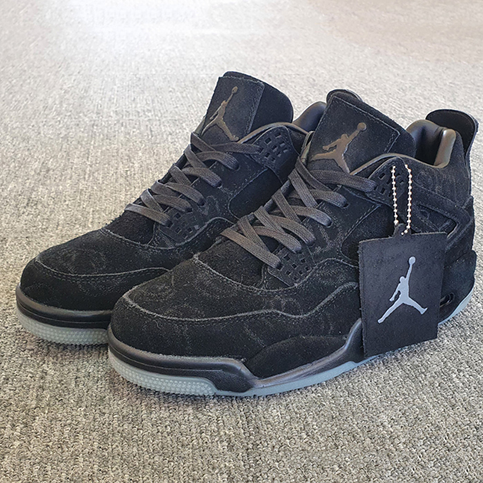 Air Jordan 4 AJ4 High Running Shoes-All Black-7659990