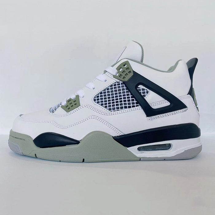 Air Jordan 4 AJ4 High Running Shoes-White/Light Green-5704857