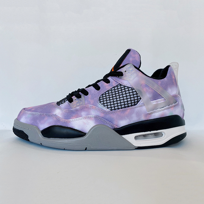 Air Jordan 4 AJ4 High Running Shoes-Purple/Gray-5486523