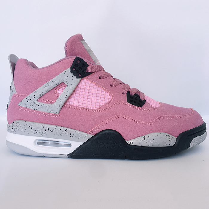 Air Jordan 4 AJ4 High Women Running Shoes-Pink/Gray-4059026