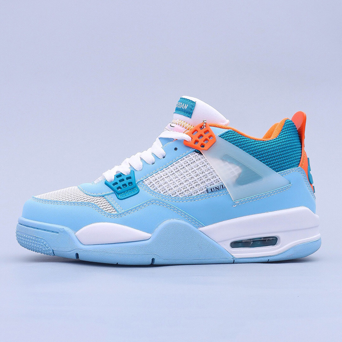 Air Jordan 4 AJ4 High Running Shoes-Blue/White-6281122