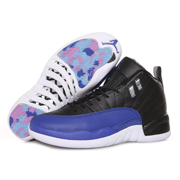 Air Jordan 12 AJ12 High Basketball Shoes-Blue/Black-7885002