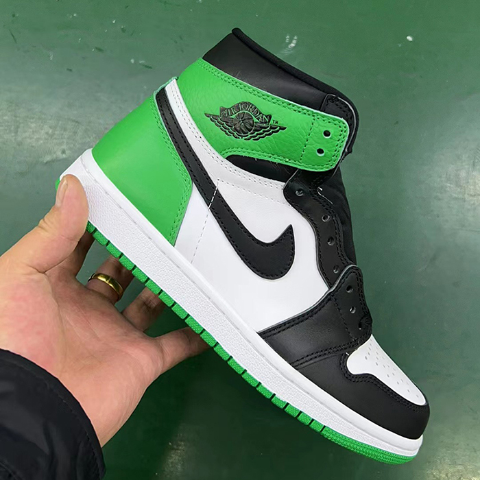 Air Jordan 1 AJ1 High Running Shoes-White/Green-242330