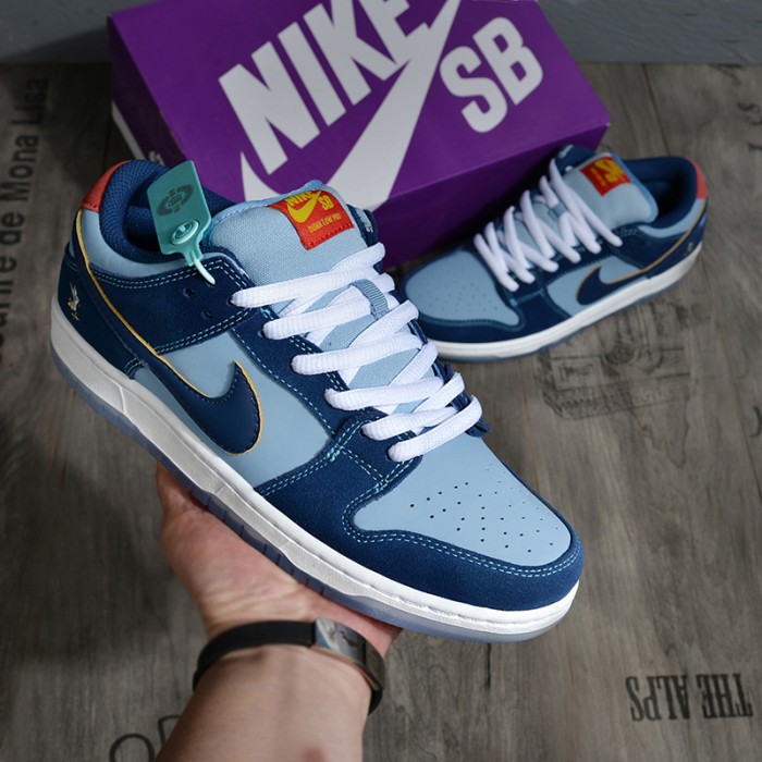 SB Dunk Low Running Shoes-Dark Blue/White-1572854