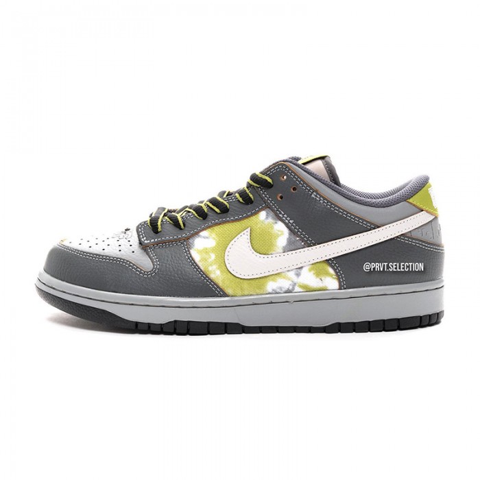 SB HUF x SB Dunk Low“Wait What!?”Running Shoes-Gray/Green-9526912