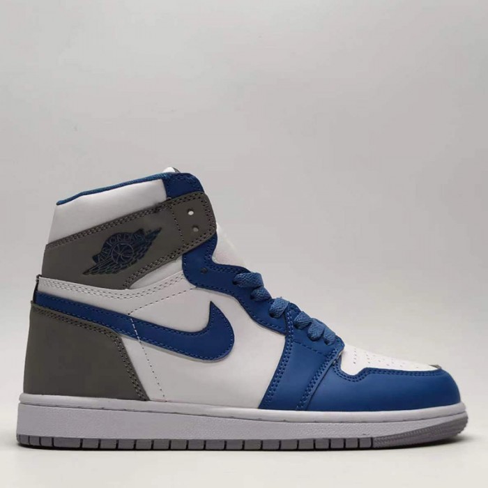 Air Jordan 1 AJ1 High Running Shoes-Blue/White-1140915