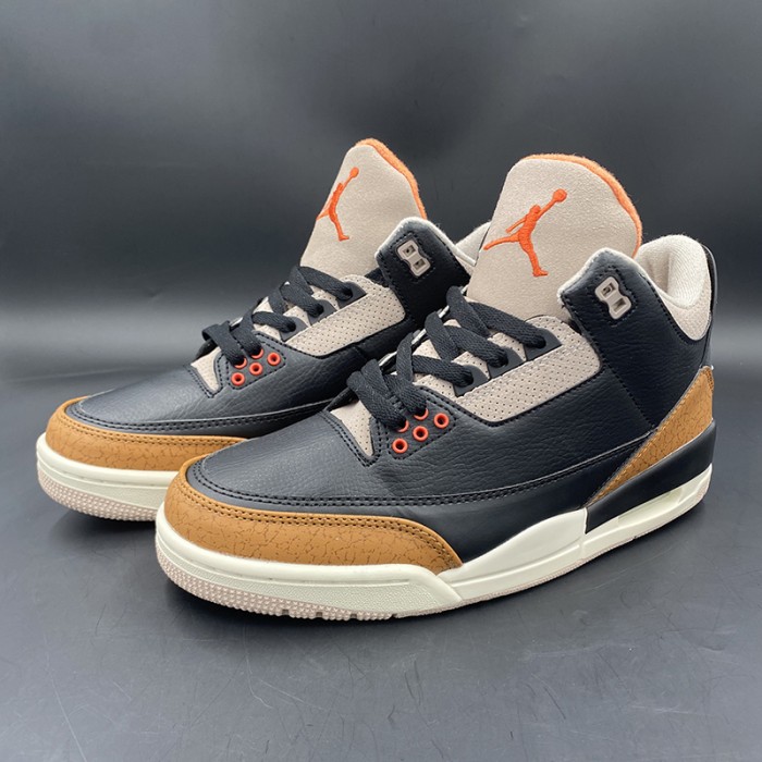 Air Jordan 3 AJ3 Running Shoes-Navy Blue/Khkai-8892486