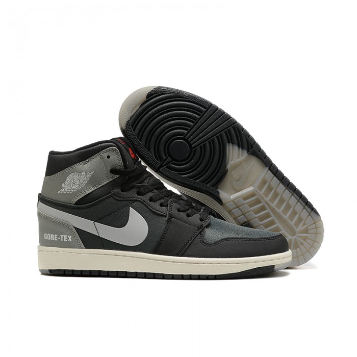 Air Jordan 1 AJ1 High Running Shoes-Gray/Black-7352598