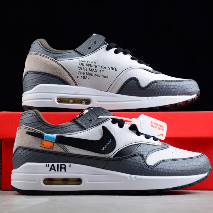 Air Max 1 / SP Running Shoes-White/Gray-9048051