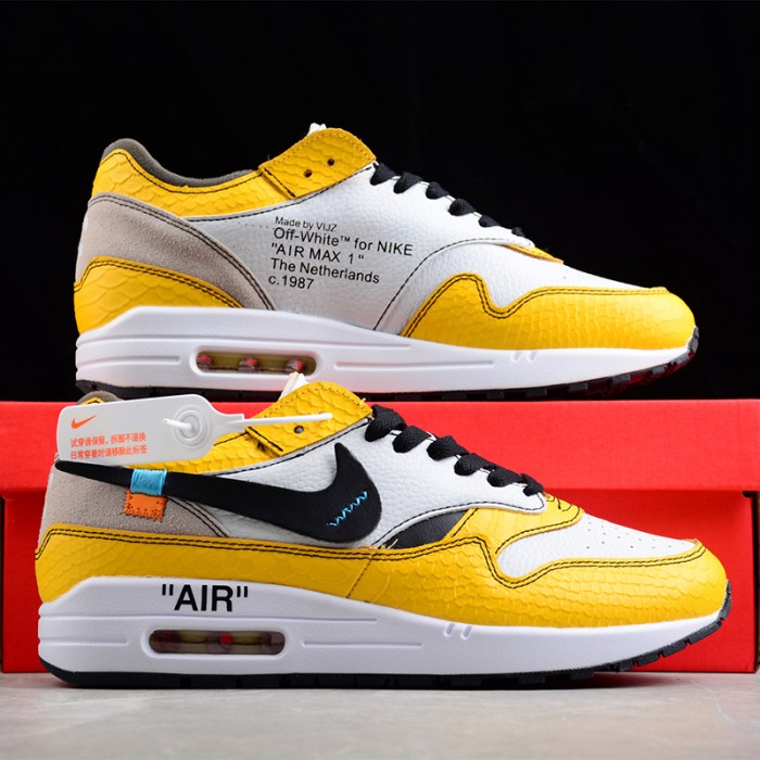 Air Max 1 / SP Running Shoes-White/Yellow-363129