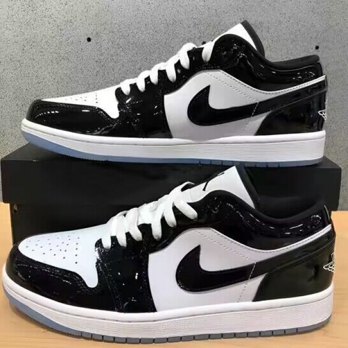 Air Jordan 1 AJ1 Running Shoes-White/Black-3296484