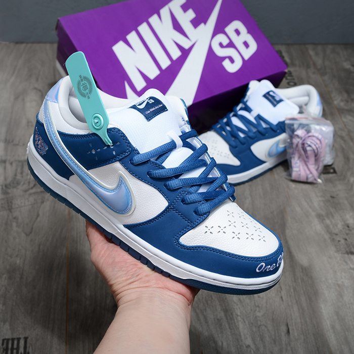 SB Dunk Low Running Shoes-Blue/White-7622345