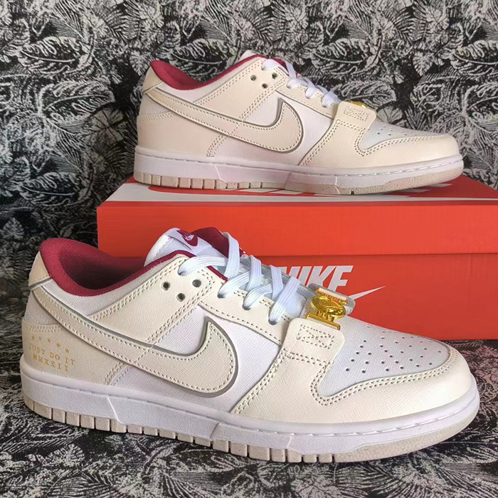 SB Dunk Low WMNS“Just Do It”Running Shoes-White/Red-8072168