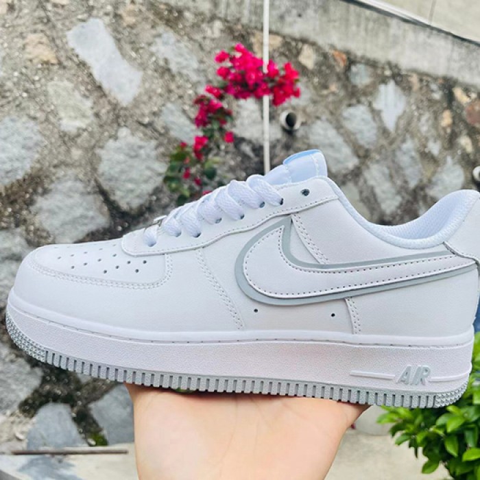 AIR FORCE 1‘07 AF1 Running Shoes-White/Gray-8196288