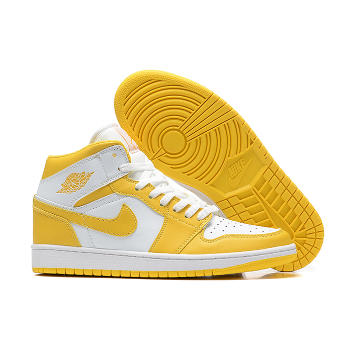 Air Jordan 1 AJ1 High Running Shoes-Yellow/White-7425504