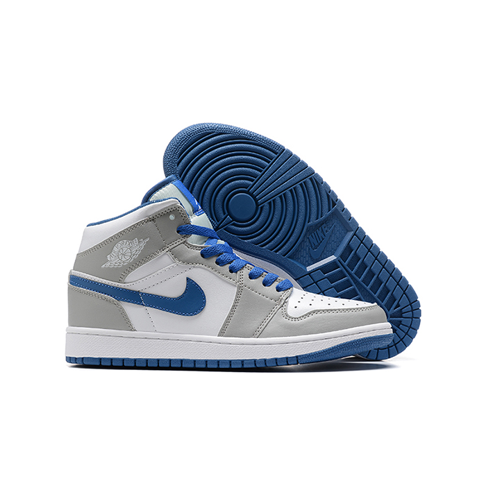 Air Jordan 1 AJ1 High Running Shoes-Gray/Blue-3906308