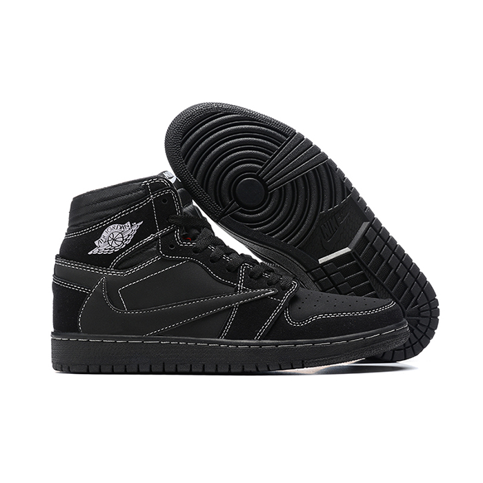 Air Jordan 1 AJ1 High Running Shoes-All Black-9641995