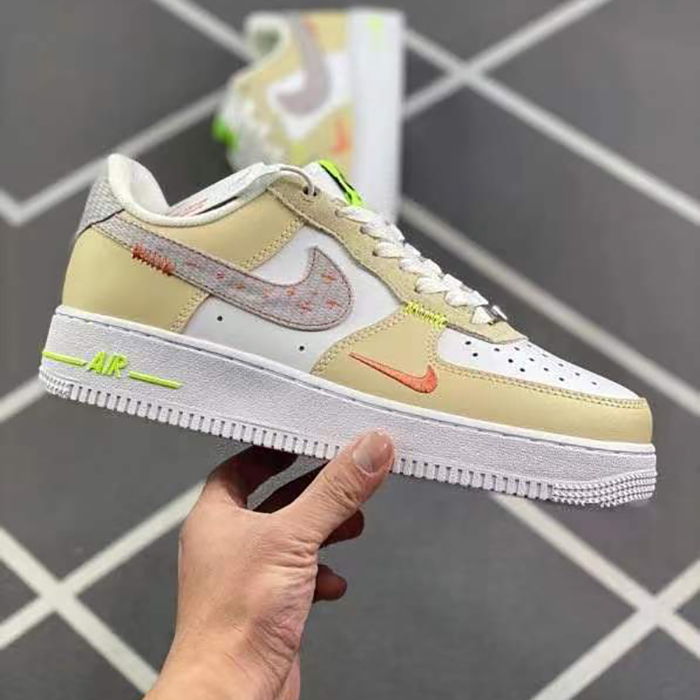 AIR FORCE 1‘07 AF1 Running Shoes-Yellow/White-4987376