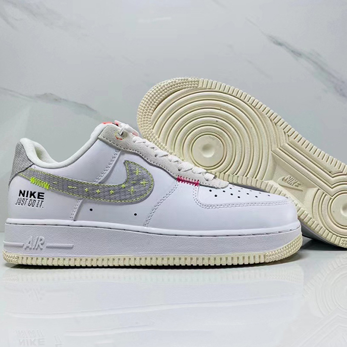 AIR FORCE 1‘07 AF1 Running Shoes-White/Gray-7809859